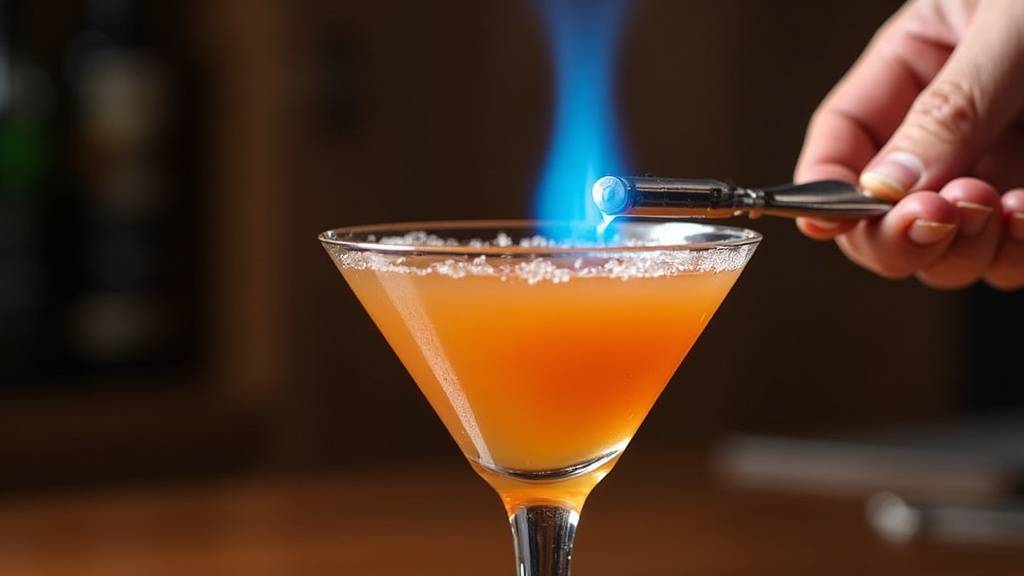 Détail de la préparation du B-52 avec la cuillère technique