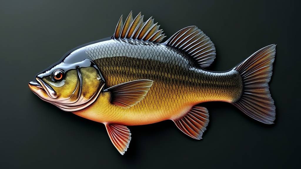 Black Bass sur une planche de bois avec herbes aromatiques