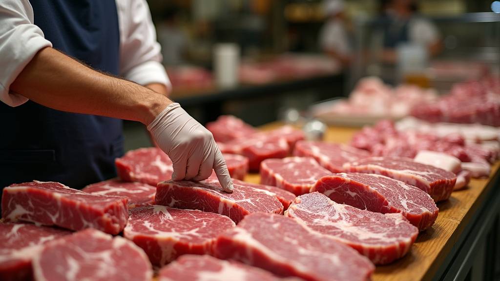 Vitrine de la boucherie Cantini Flandin à Marseille
