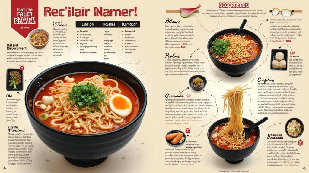 Assortiment de garnitures colorées pour ramen