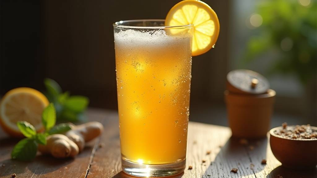 Bière de gingembre traditionnelle dans des bouteilles en verre