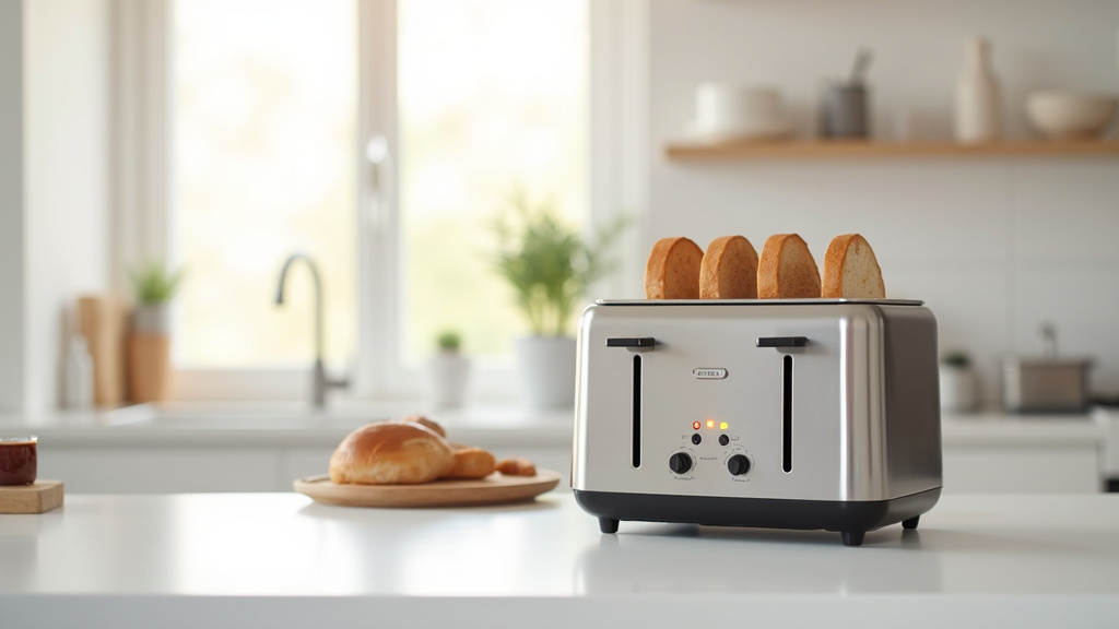 Grille-pain moderne sur un plan de travail de cuisine