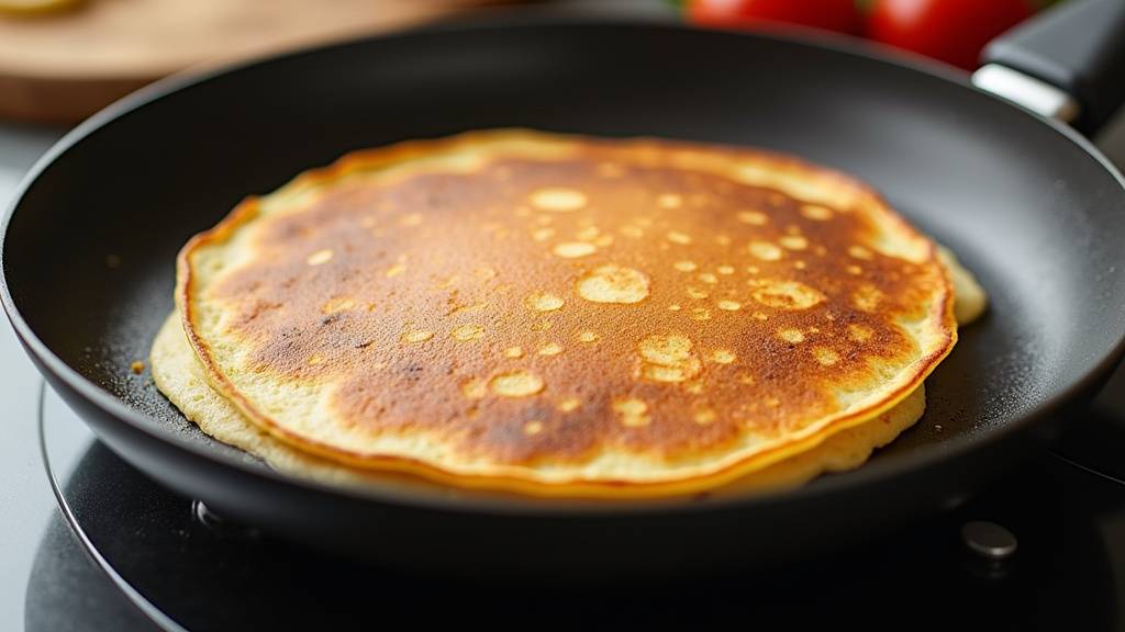 Cuisine moderne avec une poêle à pancake sur une plaque à induction