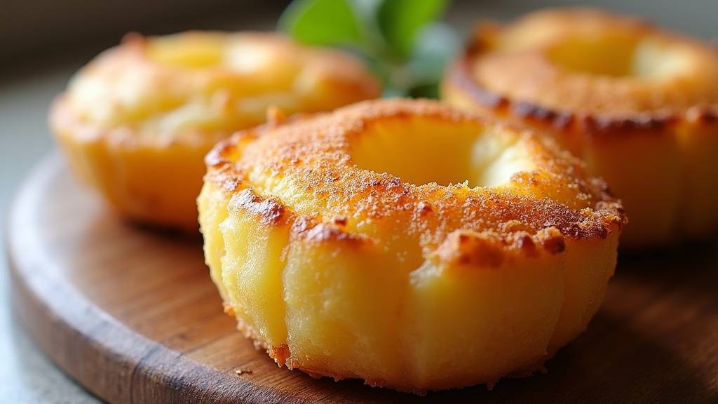 Pommes dauphines dorées sortant du four