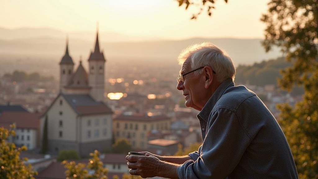 Groupe de seniors se promenant dans les rues de Lyon