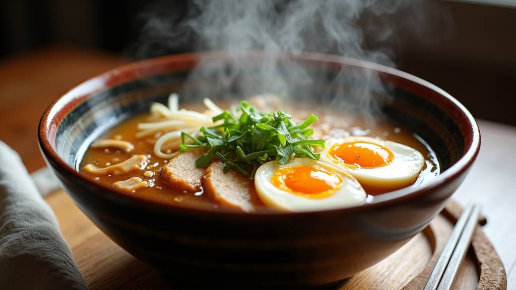 Ingrédients sélectionnés pour ramen poulet : poulet, nouilles, bouillon, légumes