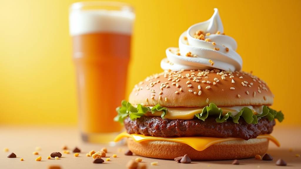 Sundae McDonald's avec glace vanille, sauce chocolat et cacahuètes