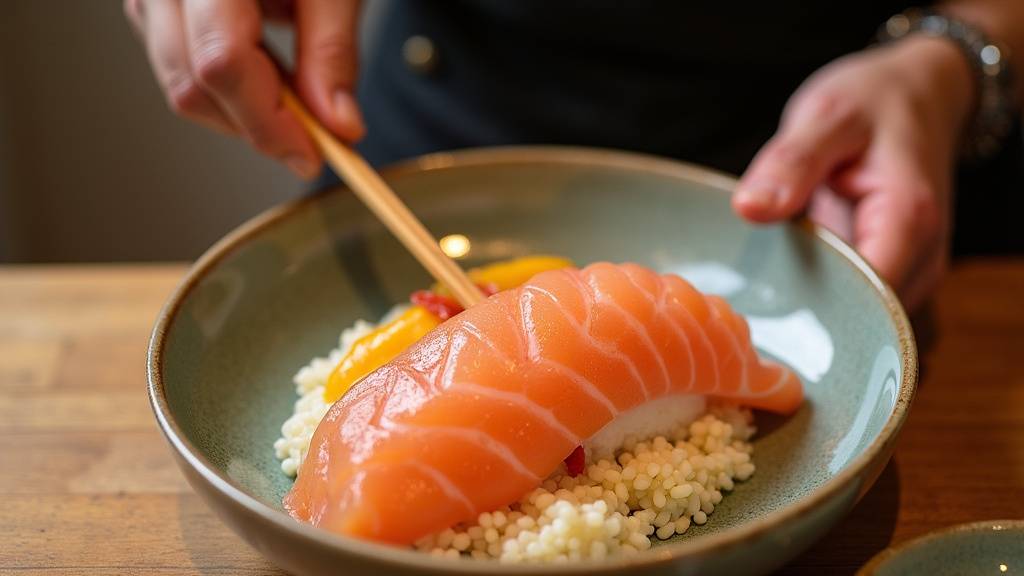 Chef Isao Horai préparant les sushis