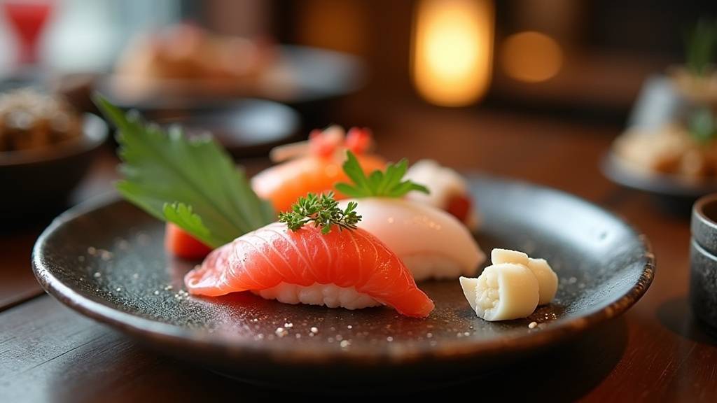 Comptoir de sushi bar traditionnel