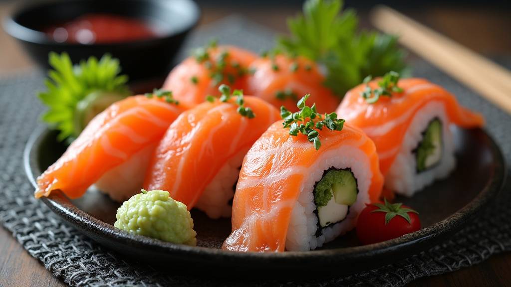 Préparation des sushis au petit matin dans un kiosque Sushi Daily
