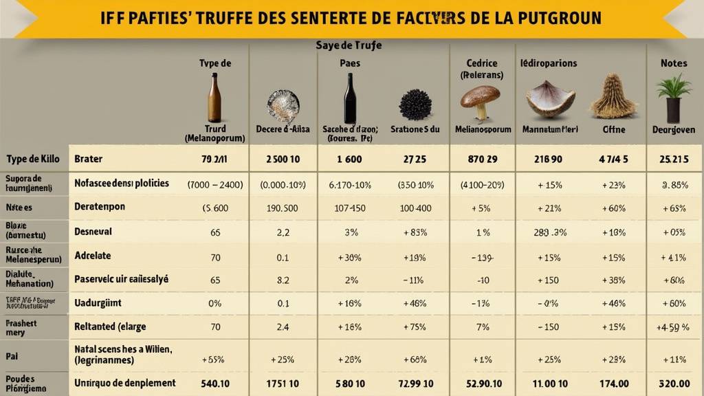 Assortiment de truffes noires fraîches sur un marché